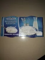 Mängden socker i Requesón ricotta