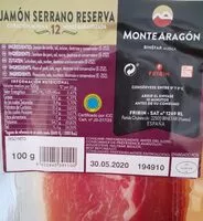 Mängden socker i Jamón serrano reserva