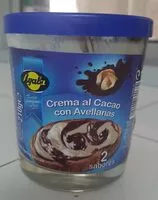 Mängden socker i Crema al cacao con avellanas