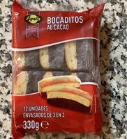Mängden socker i Bocaditos al cacao