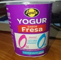 Mängden socker i Yogur sabor fresa 0%