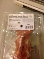 Mängden socker i Chiffonade jambon serrano