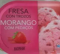 Mängden socker i Helado fresas con trozos