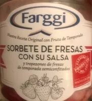 Mängden socker i Sorbere de fresas con su salsa