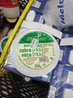 Mängden socker i Queso fresco cabra (75%) y vaca (15%)