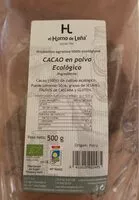 Mängden socker i Cacao en polvo ecologico
