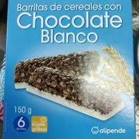 Mängden socker i Barritas de céréales con Chocolate Blanco
