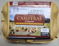 Mängden socker i Huevos frescos de gallinas camperas
