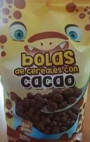Mängden socker i Bolas de cereales con cacao