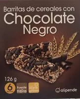 Mängden socker i barritas de cereales con chocolate negro