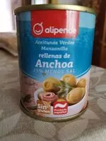 Mängden socker i Aceitunas manzanilla rellenas anchoa