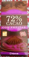Mängden socker i Chocolate negro 72% cacao