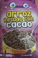 Mängden socker i Arroz inflado con cacao