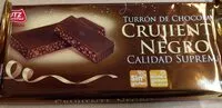 Mängden socker i Turrón de chocolate crujiente negro