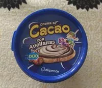 Mängden socker i Crema al cacao con avellanas duo