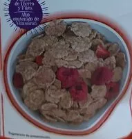 Mängden socker i Integral Frutos Rojos  Copos de arroz y trigo