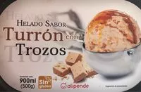 Mängden socker i Helado de turrón con trozos