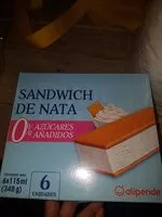 Mängden socker i Sandwich de nata 0% azucares añadidos