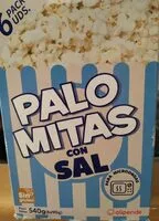 Mängden socker i Palomitas con sal Alipende
