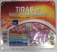 Mängden socker i Tiras de bacon ahumado