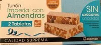 Mängden socker i Turrón imperial con almendras sin azúcar