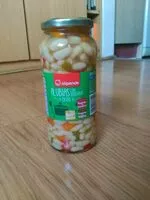 Mängden socker i Alubias con verduras