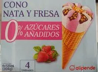 Mängden socker i Cono nata y fresa