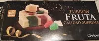 Mängden socker i Turrón fruta calidad suprema