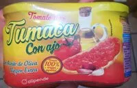 Mängden socker i Tomate tipo tumaca con ajo
