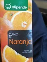 Mängden socker i Zumo de naranja