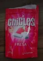 Mängden socker i Chicles sin azúcar sabor fresa