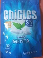 Mängden socker i Chicles sabor menta