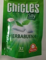 Mängden socker i Chicles sabor Hierbabuena SIN Azúcar