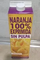 Mängden socker i Zumo de naranja 100% exprimida sin pulpa