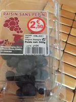 Mängden socker i Raisin noir sans pépins