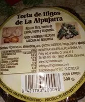 Mängden socker i Torta de higos  de la Alpujarra