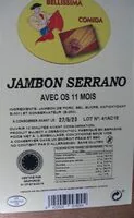 Mängden socker i Jambon Serrano 11 mois