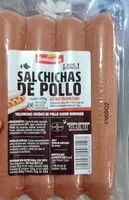 Mängden socker i Salchichas de pollo  frankfurt montealbor