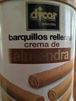 Mängden socker i Barquillos rellenos crema de almendra