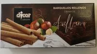 Mängden socker i Barquillos rellenos Crema de Avellana