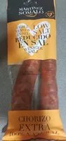Mängden socker i Chorizo extra Martínez Solano reducido en sal