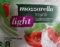 Mängden socker i Mozzarella fresca light