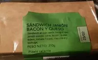 Mängden socker i Sándwich jamón bacón y queso