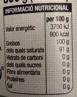 Mängden socker i Oli de coco