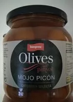 Mängden socker i Olives amb pinyol Mojo Picón