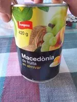 Mängden socker i Macedònia de fruita en almívar