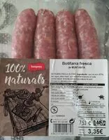 Mängden socker i Botifarra fresca