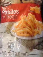 Mängden socker i Patates per fregir