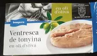 Mängden socker i Ventresca de tonyina en oli d'oliva