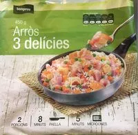 Mängden socker i Arroz 3 delicias